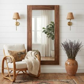 79" Brown Framed Full Length Hanging Mirror