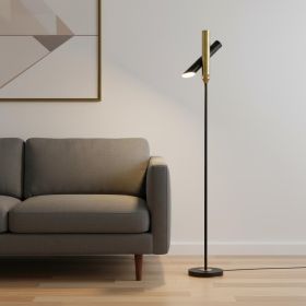 13.5"  X 13.5"  X 68" Black Metal Led Torchiere