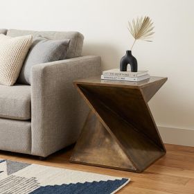 21" Brass End Table