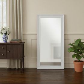 79" White Wood Framed Full Length Hanging Mirror