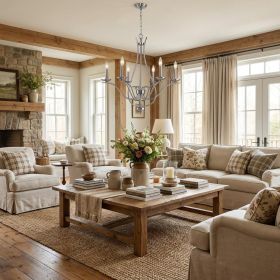 Genevieve 5-Light Satin Nickel Chandelier