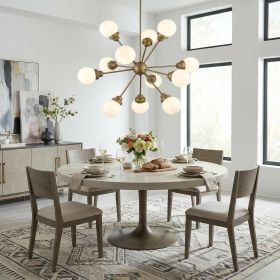 Portsmith 12-Light Raw Brass Chandelier