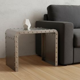 20" Gold Metal Rectangular End Table