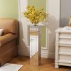 Tall Floor Vase 29.92" (76cm) Mirrored Floor Vase for Home Decor Large Cube Vase in Silver for Dried Flowers Modern Glass Vase for Living Room