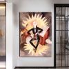 Hand Oil Painting Full Moon Abstract Original Abstract Painting Original Oil Painting Abstract Wall Art Canvas Living Room Decoration