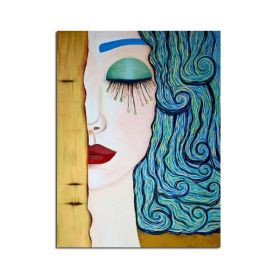 100% Hand Painted Oil Painting  Art Handmade Blue Hair Dancer For Wall Decor Canvas Paintings Pure Hand Painted Spanish Dancers Wall Pictures On (size: 100x150cm)