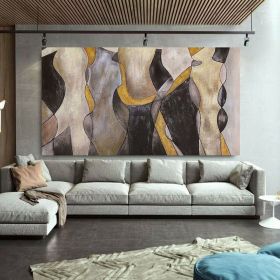Original Acrylic Oli Painting Large Picture Canvas Art Oversize Handpaint Acrylic Painting Canvas Abstract (style: 01, size: 90x130cm)