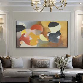 Large Abstract Face Art Oil Painting Painting On Canvas Contemporary Art Abstract Wall Art Original Painting Gold Wall Art (style: 01, size: 40x80cm)