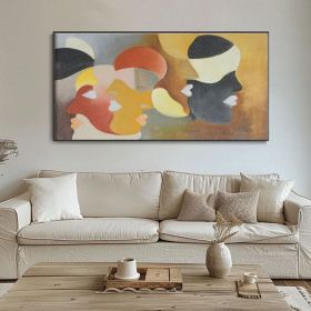 Large Abstract Face Art Oil Painting Painting On Canvas Contemporary Art Abstract Wall Art Original Painting Gold Wall Art (style: 01, size: 60x120cm)