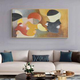 Large Abstract Face Art Oil Painting Painting On Canvas Contemporary Art Abstract Wall Art Original Painting Gold Wall Art (style: 01, size: 70x140cm)