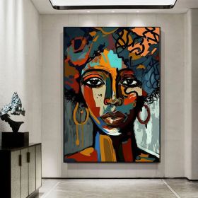 Abstract Woman Face Art Colorful Art Face Art Colorful Woman Canvas Colorful Face Canvas Painting Famous Wall Art Oil Painting Art (style: 01, size: 140x210cm)