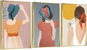 Framed Canvas Wall ArtOil Paintings Impressionism Aesthetic Prints Canvas Paintings for Living Room Bedroom Office Home; 3 Panels