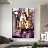 Hand Oil Painting Guitar On A Chair Abstract Original Abstract Painting Original Oil Painting Abstract Wall Art Canvas Living Room Decoration