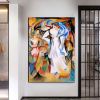 Hand Oil Painting Full Moon Abstract Original Abstract Painting Original Oil Painting Abstract Wall Art Canvas Living Room Decoration