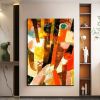 Hand Oil Painting Guitar On A Chair Abstract Original Abstract Painting Original Oil Painting Abstract Wall Art Canvas Living Room Decoration