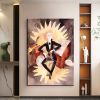 Hand Oil Painting Full Moon Abstract Original Abstract Painting Original Oil Painting Abstract Wall Art Canvas Living Room Decoration