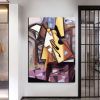 Hand Oil Painting Guitar On A Chair Abstract Original Abstract Painting Original Oil Painting Abstract Wall Art Canvas Living Room Decoration